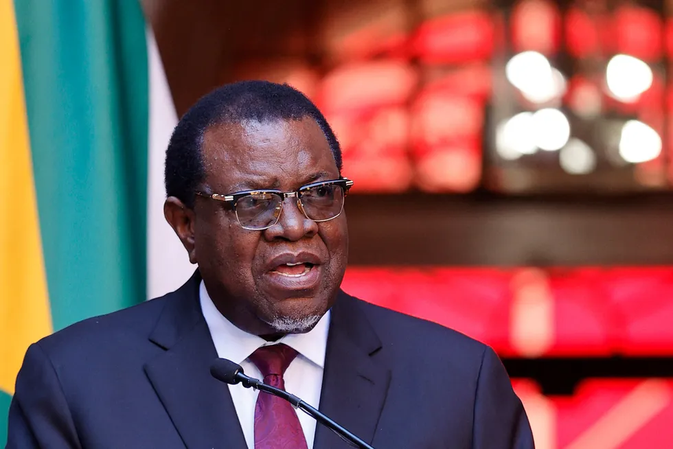 Namibian President Hage Geingob.