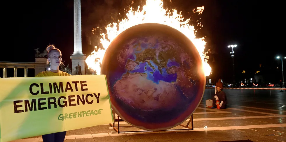 A Greenpeace protest. Greenpeace Energy was founded by the campaign group but operates independently of it.