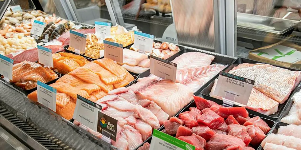 Publix seafood counter.
