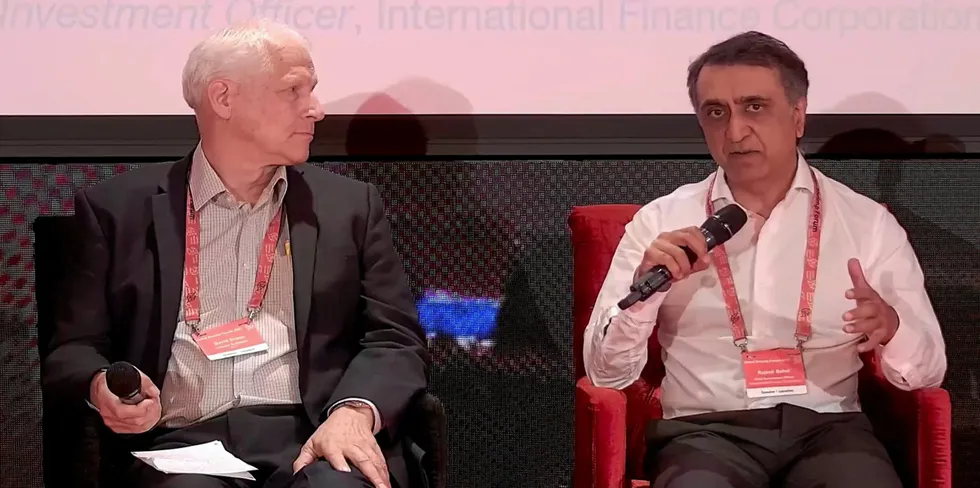 David Evans, senior industry specialist at the International Finance Corporation (IFC) and Rajesh Behal, chief investment officer at IFC.