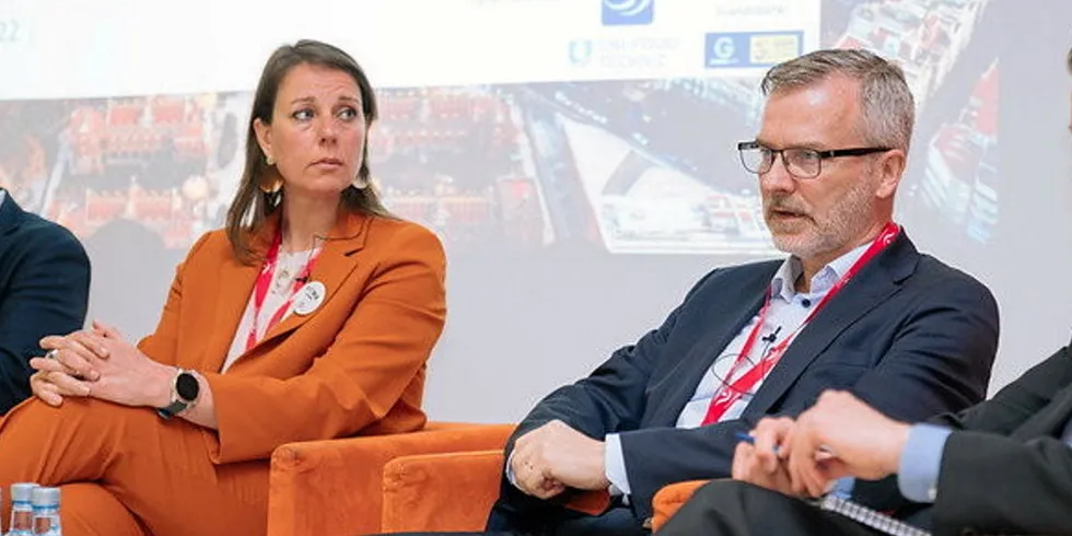 The IntraFish Seafood Leadership Luncheon 2022 in Barcelona, Spain. Pittman Seafoods CEO Yoke Van de Pitte and Espersen CEO Klaus Nielsen discuss the challenges facing the processing sector.