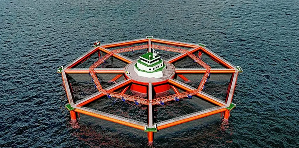 Illustration of SalMar's new Smart Farm.
