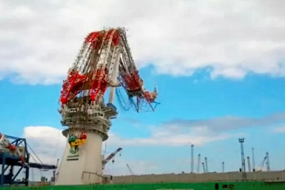 Crane crash: on Orion 1 offshore wind vessel