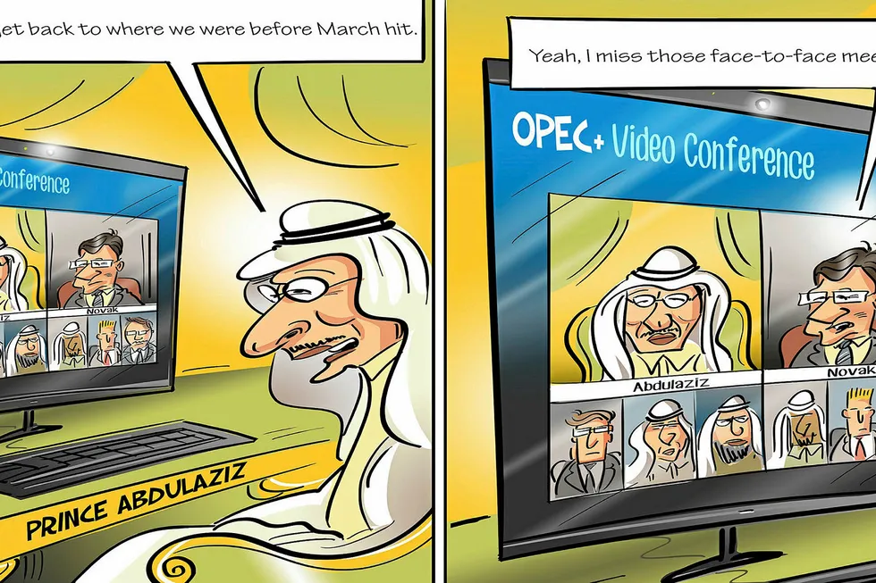 Screen savers?: With Brent touching $40 per barrel this week, the oil market is waiting on the outcome of an Opec+ video conference to see if an output cut extension deal can help buoy prices further.