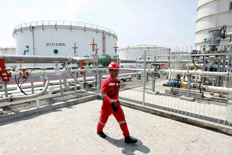 Domestic operations: a Pertamina fuel depot in Indonesia's capital Jakarta