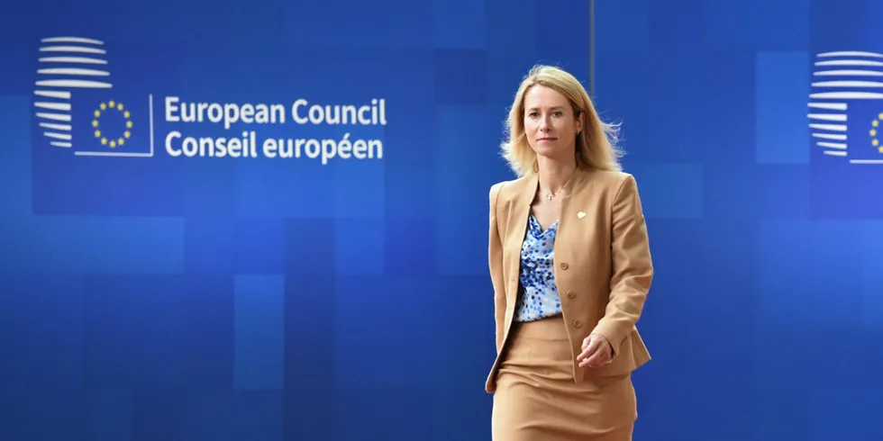 Estonian prime minister Kaja Kallas.