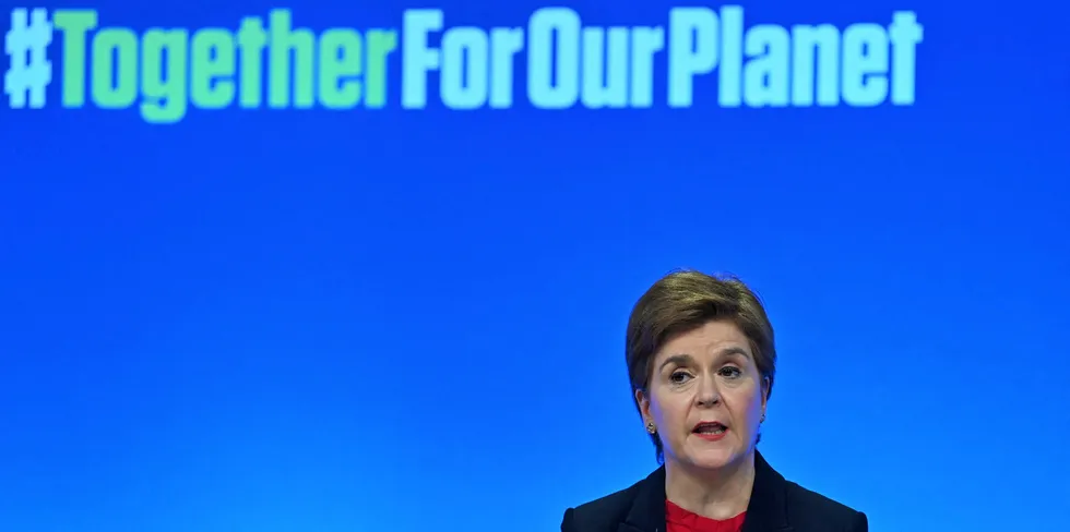 Scottish first minister Nicola Sturgeon at COP26 in Glasgow last week.