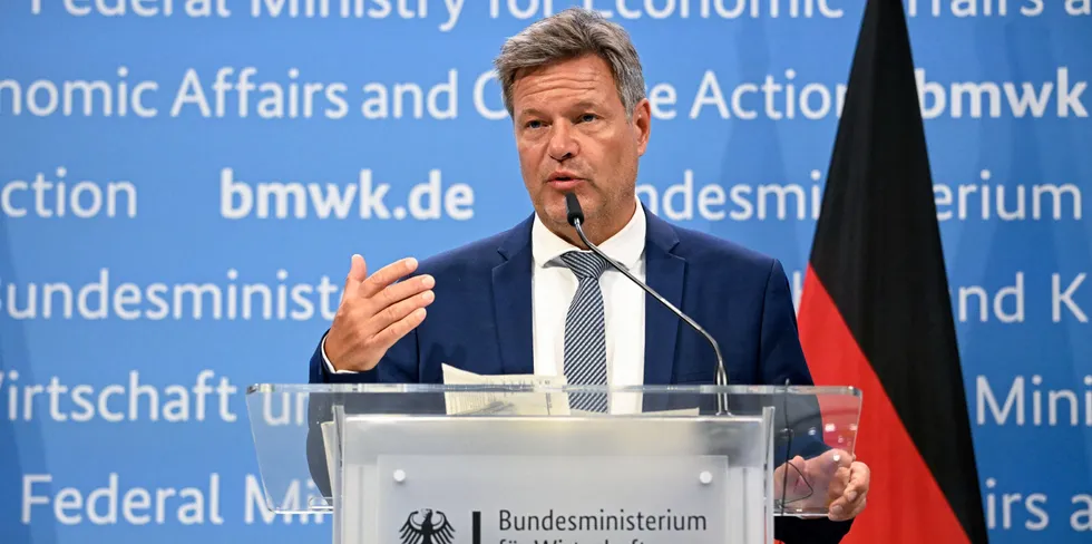 German vice chancellor and economics and energy minister Robert Habeck.
