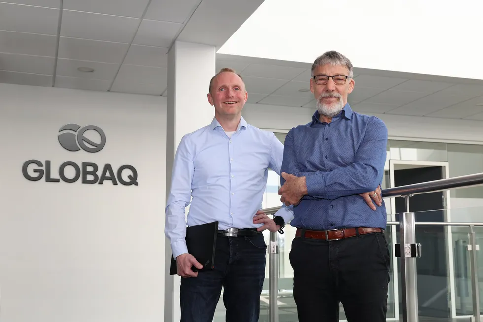 Globaq Solutions COO Kristoffer Lund (left) and founder and CEO Christian Sorensen (right).