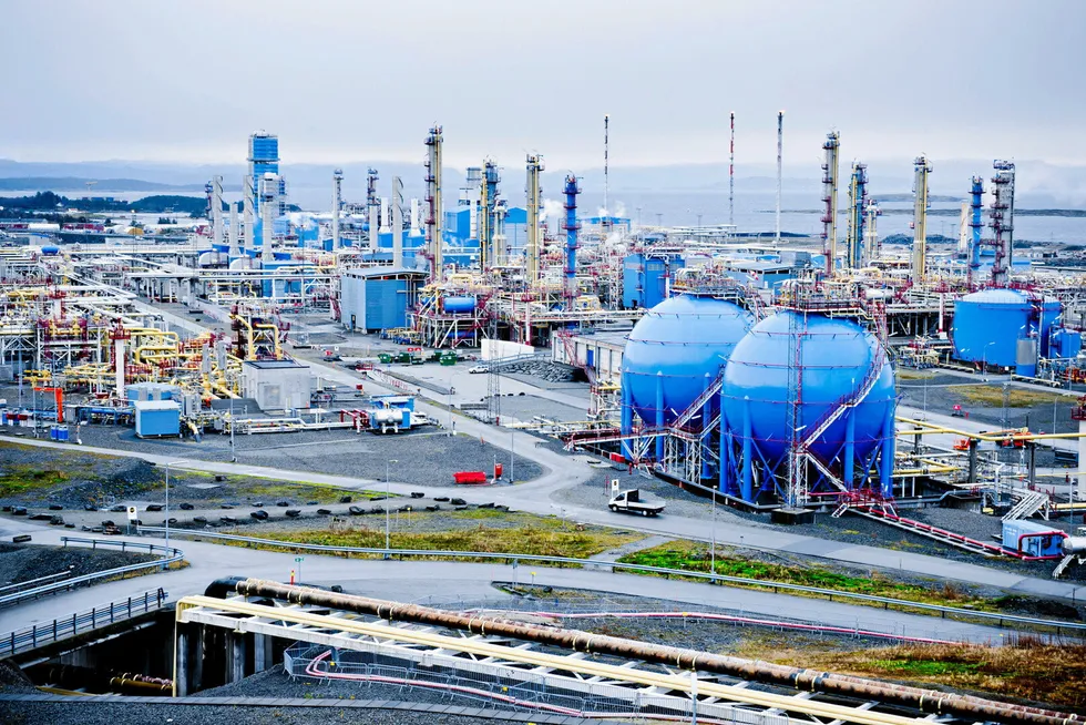 Work secured: the Karsto gas processing plant in Norway