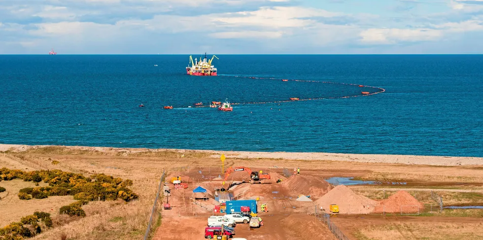 Nexans' Skaggerak cable-lay vessel in the UK North Sea