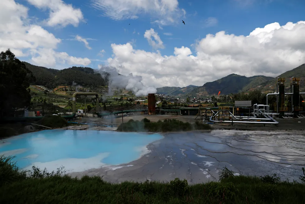 Green bonds: a geothermal power station unit owned by Geo Dipa Energi in Central Java, Indonesia