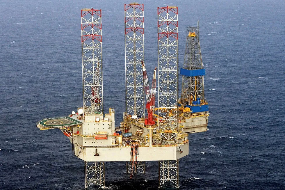 North Sea exploration: Adromeda North was drilled using the Noble Hans Deul
