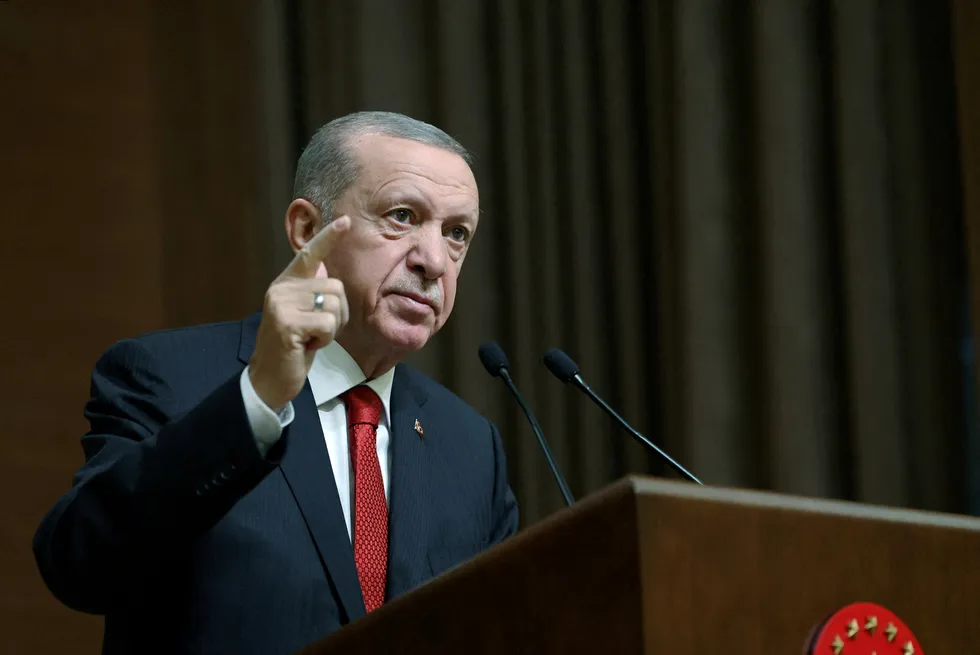 Gas growth: Turkey’s President Recep Tayyip Erdogan.