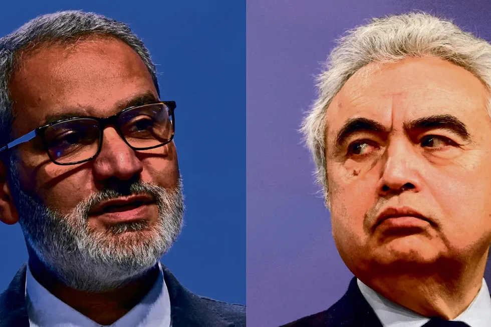 Head to head: Opec secretary general Haitham Al Ghais (left) and IEA executive director Fatih Birol.