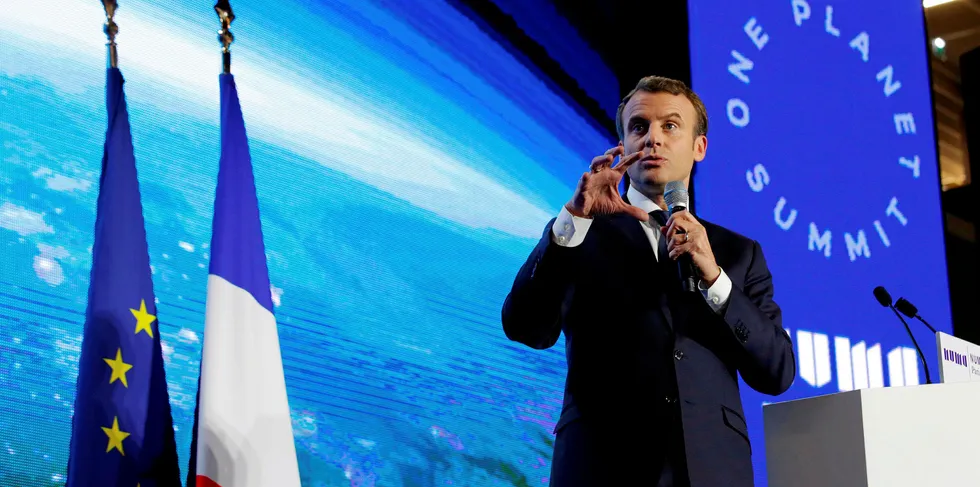 French President Emmanuel Macron is stepping up offshore wind plans.