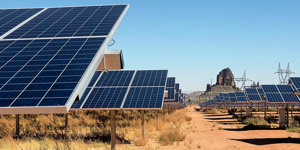 . California solar farm.