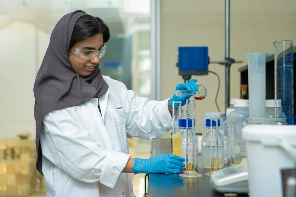 Opportunities: Mixing chemicals in a test lab.