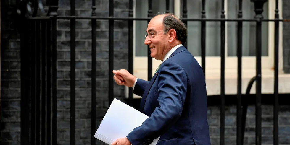 Chairman and CEO of Iberdrola Jose Ignacio Sanchez Galan arrives at Downing Street for a roundtable