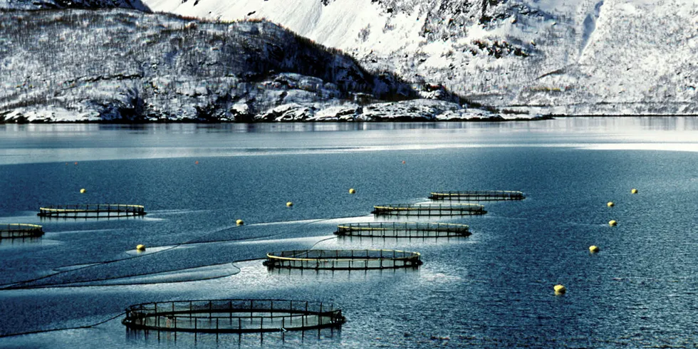 Aquaculture site in Norway.