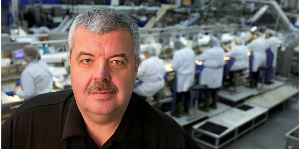 Icewater Seafoods CEO Alberto Wareham at the processing plant in Arnold's Cove.
