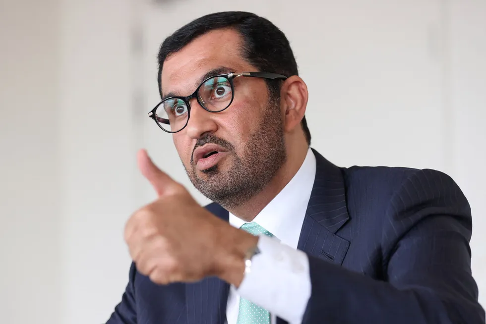 Expansion project: Sultan Ahmed Al Jaber, the chief executive of the UAE's Abu Dhabi National Oil Company (Adnoc).