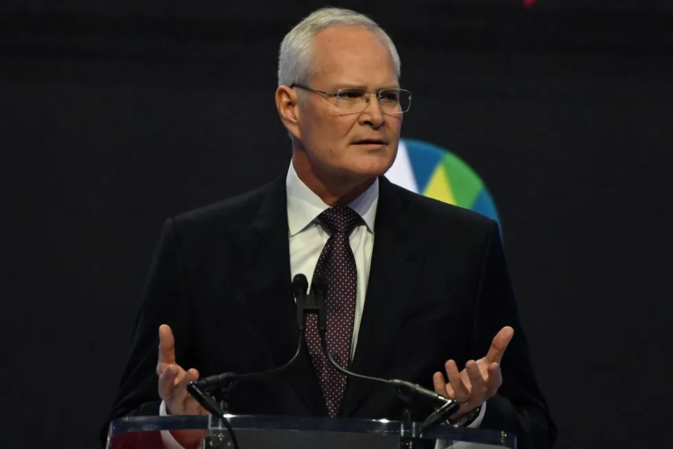 ExxonMobil chief executive Darren Woods.