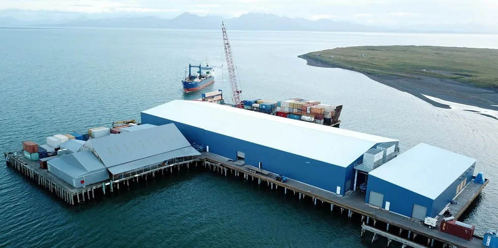 Peter Pan Seafood Company's Port Moller processing facility in Alaska.
