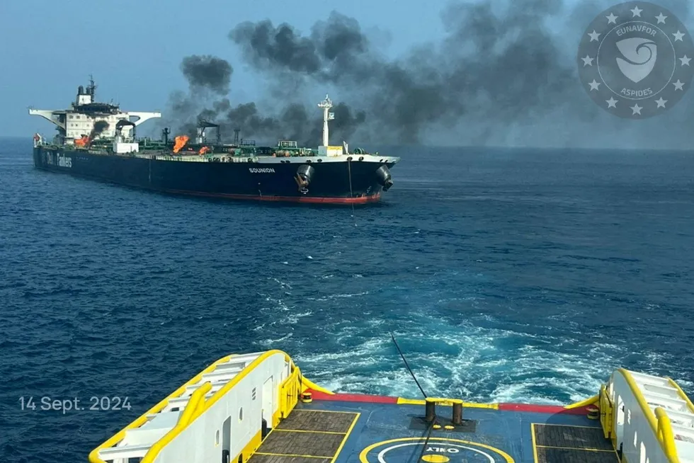 The Houthis repeatedly attacked Delta Tankers’ Sounion but a major oil spill was narrowly averted.