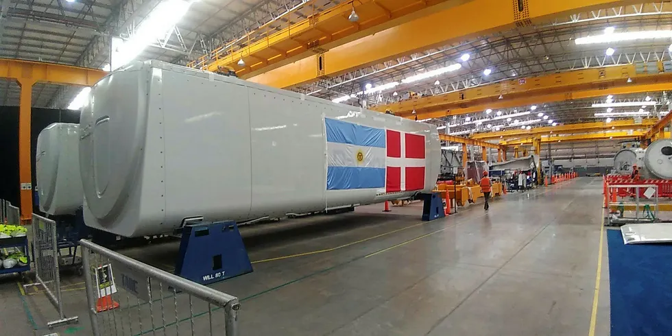 Vestas nacelles in Argentina.