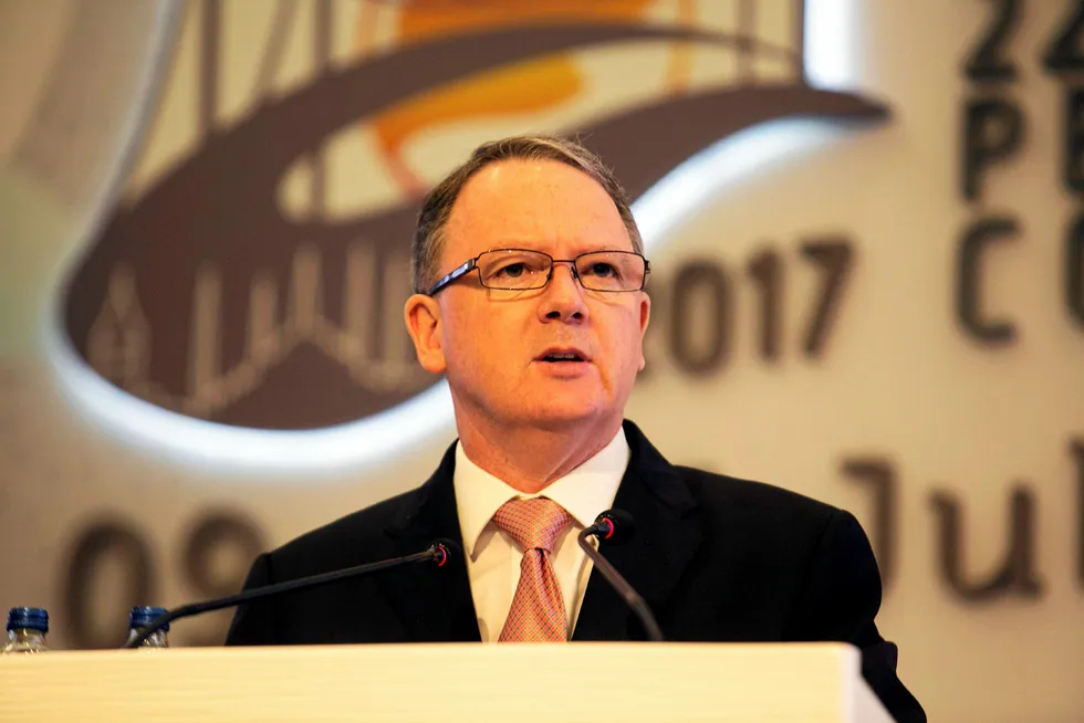 WPC 2017, Plenary 10 'Strategies for a new reality'. Woodside chief executive Peter Coleman. Received July 2017. Photo: TOLGA SEZGIN/UPSTREAM
