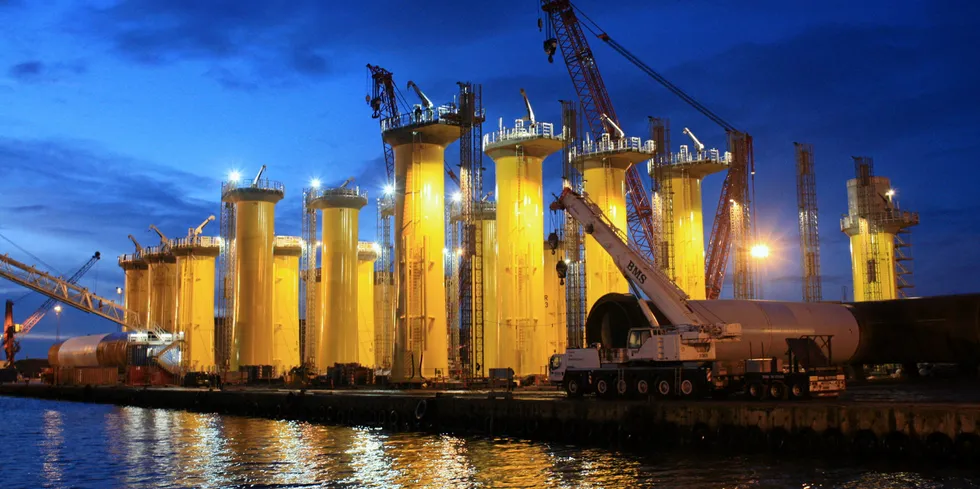 A huge amount of steel is needed for offshore wind deployment.