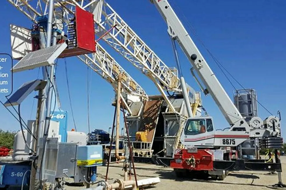 California well: the Graham Rig-9 at Dempsey 1-15