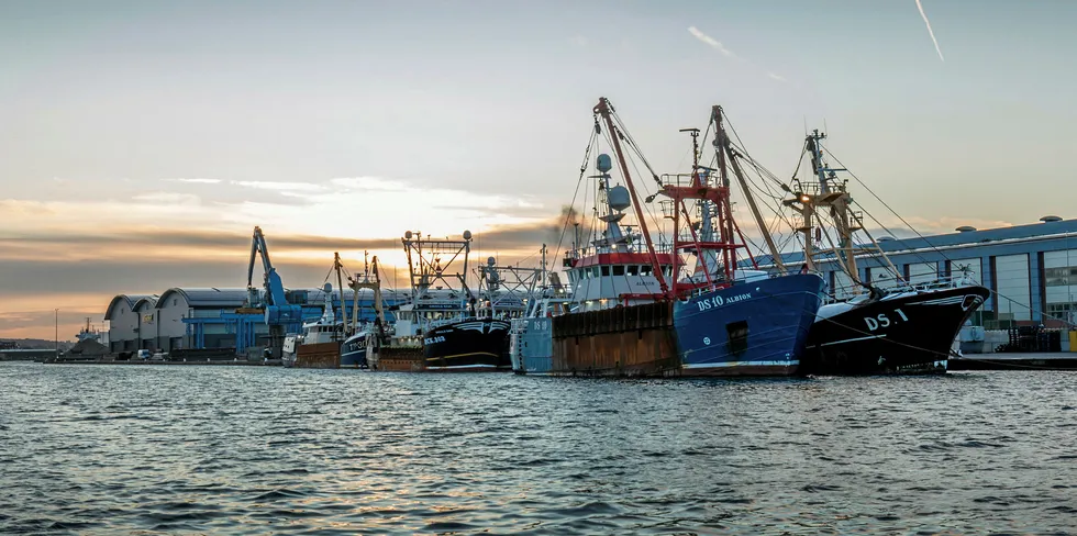 . UK fishing boats.