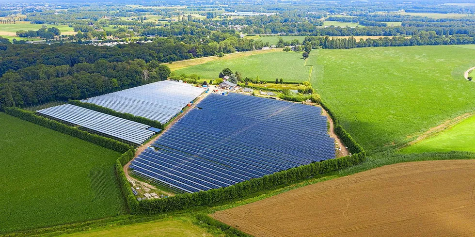 A BayWa r.e. unit GroenLeven PV array in Babberich, the Netherlands