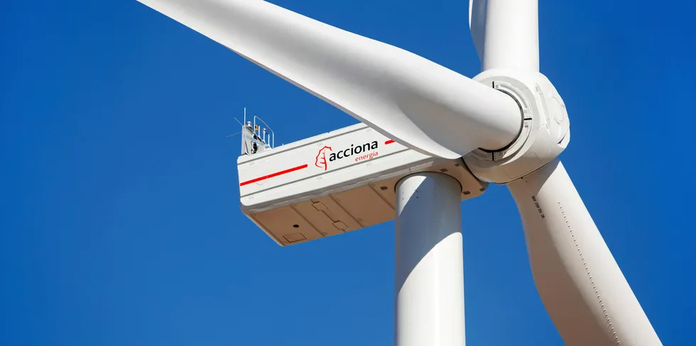 Acciona Energía wind turbine.