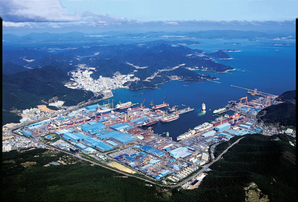 Assistance in question: DSME's yard on Geoje Island, South Korea