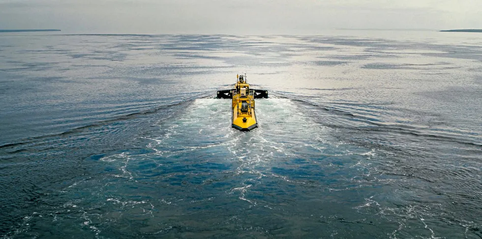 Orbital O2 tidal turbine in operation off Scotland