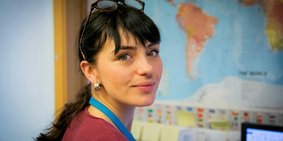 Doctoral research fellow Lucilla Giulietti is working at Norway's Institute of Marine Research to find answers to how and why the kudoa parasite spreads in the mackerel population.