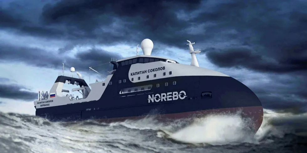 A Norebo factory vessel.