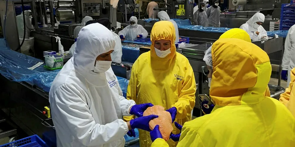 South Korean authorities stipulated documentary inspections of Chilean salmon plants because of the pandemic.