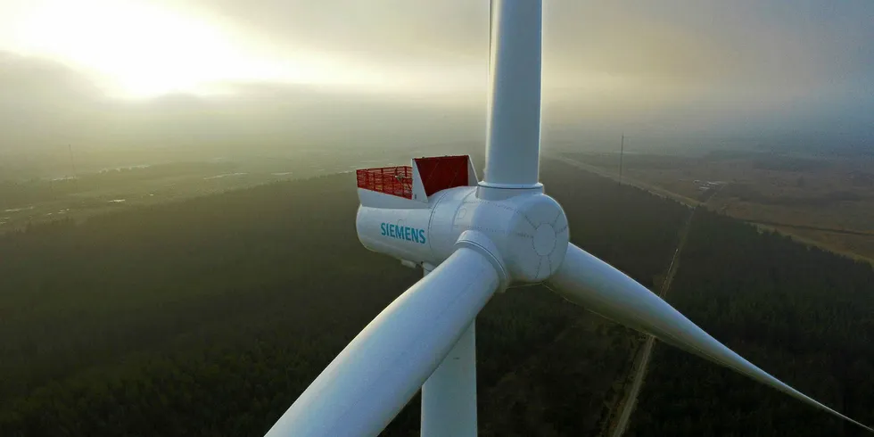 A prototype of the Siemens Gamesa 8MW turbine