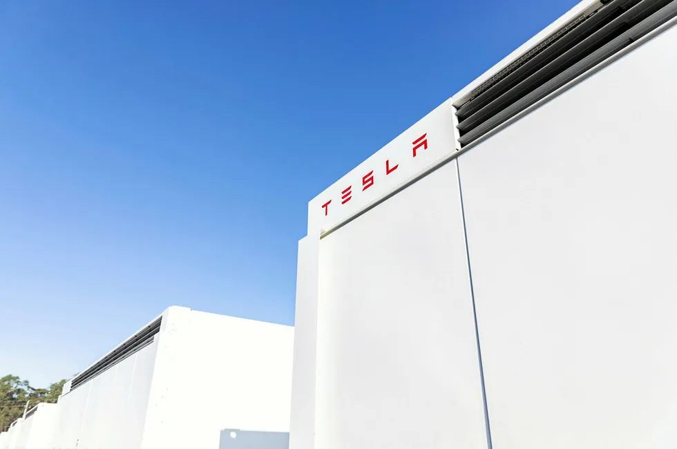 A Tesla Megapack battery.