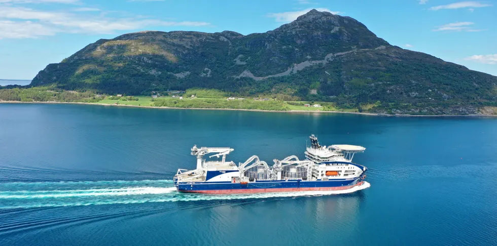 Prysmian's cable laying vessel Leonardo da Vinci during sea-trials