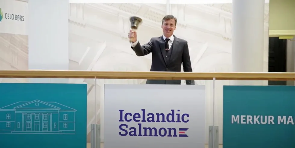 Icelandic Salmon, formerly Arnarlax, was admitted on Oslo Stock Exchange's Merkur Market on Oct. 27, 2020.
