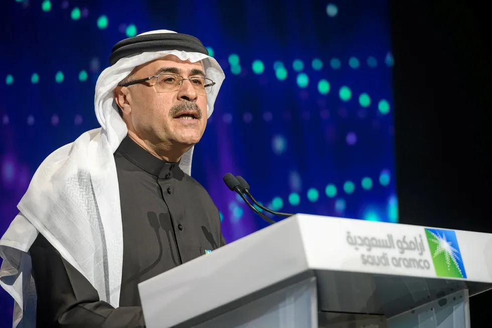 Contracting feast: Saudi Aramco chief executive Amin Nasser.