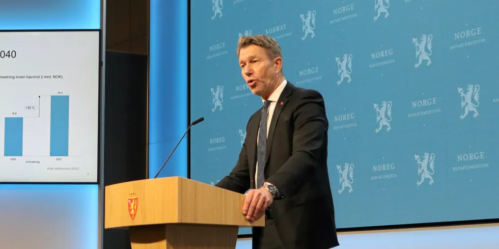 Norway's oil and energy minister Terje Aasland