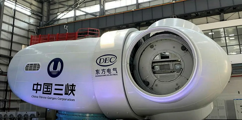 Dongfang Electric's 10MW turbine at its unveiling