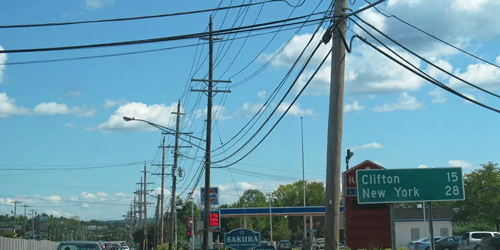 . US power network lines.
