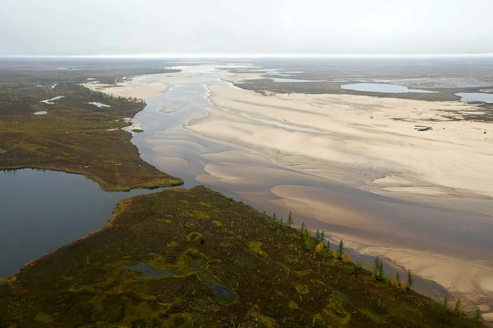 Remote assets: Taz Bay divides the Gydan Peninsula where Gazprom plans to develop the Tota-Yakinskoye field, from Russian mainland